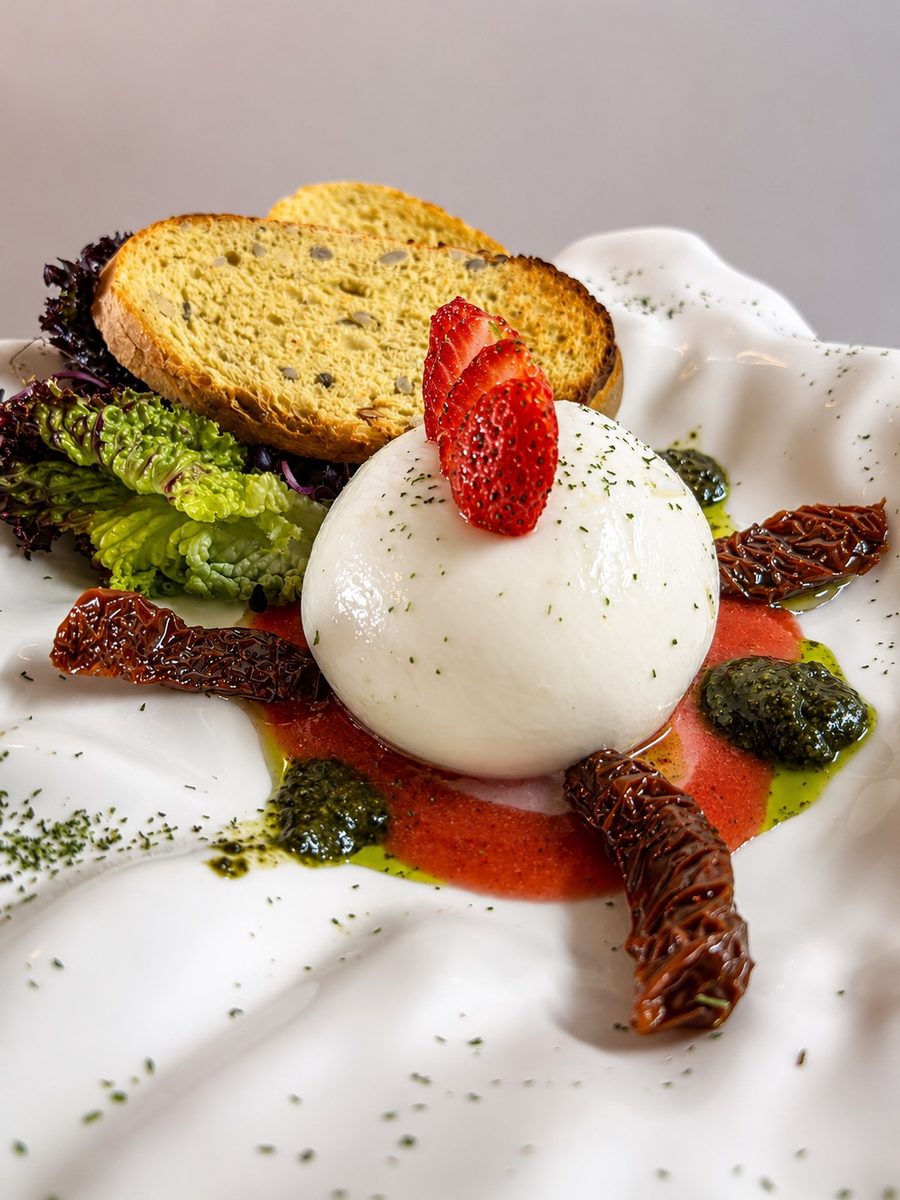 Burrata con tomate confitado — Bellagio Lanzarote